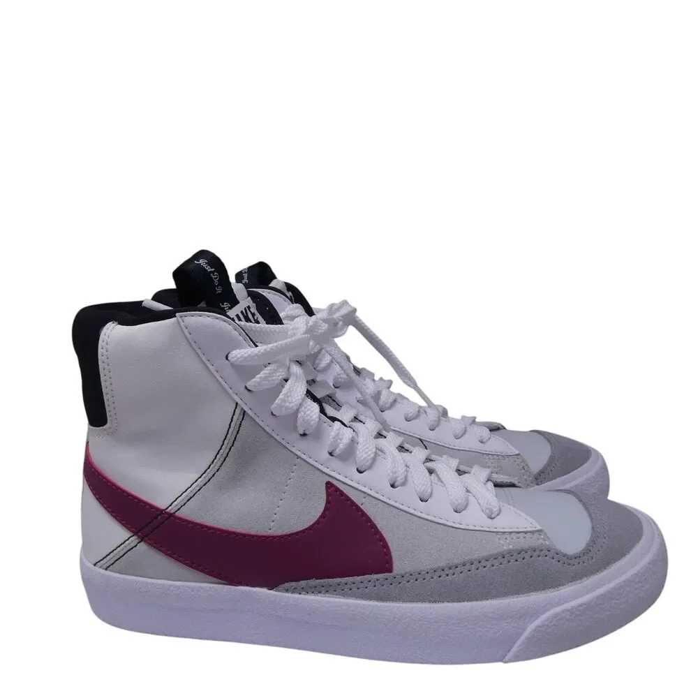 Nike Kids 4Y Blazer Mid 77 SE White Rush Maroon - DH8640-101